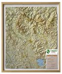 Arezzo provincia- carta murale in rilievo